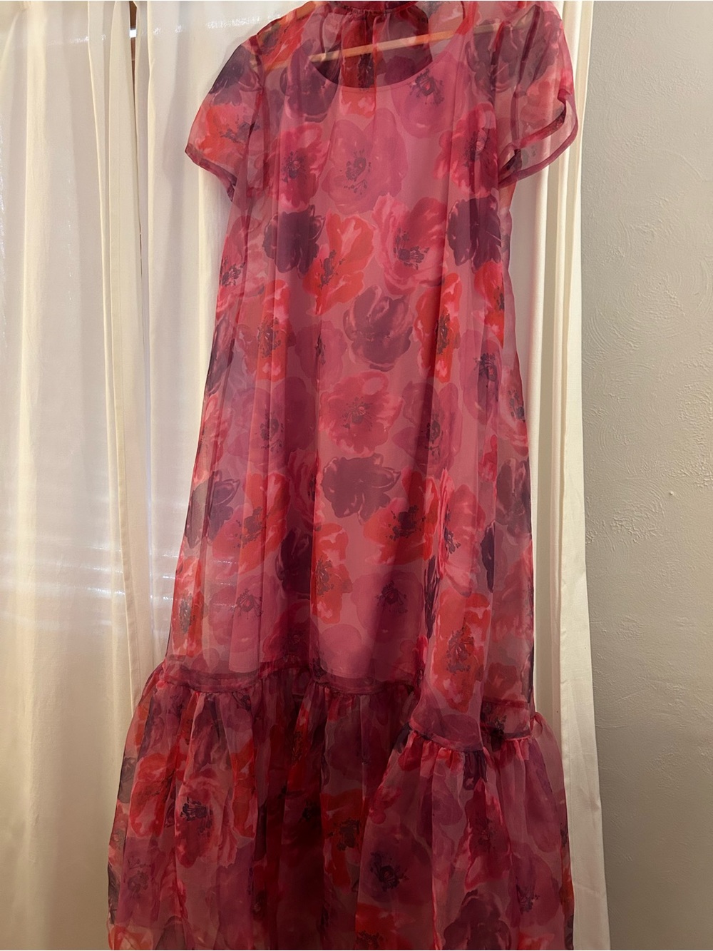 STAUD Calluna Dress | Magenta Painted Floral | XL | Excellent Condition - Picture 5 of 12